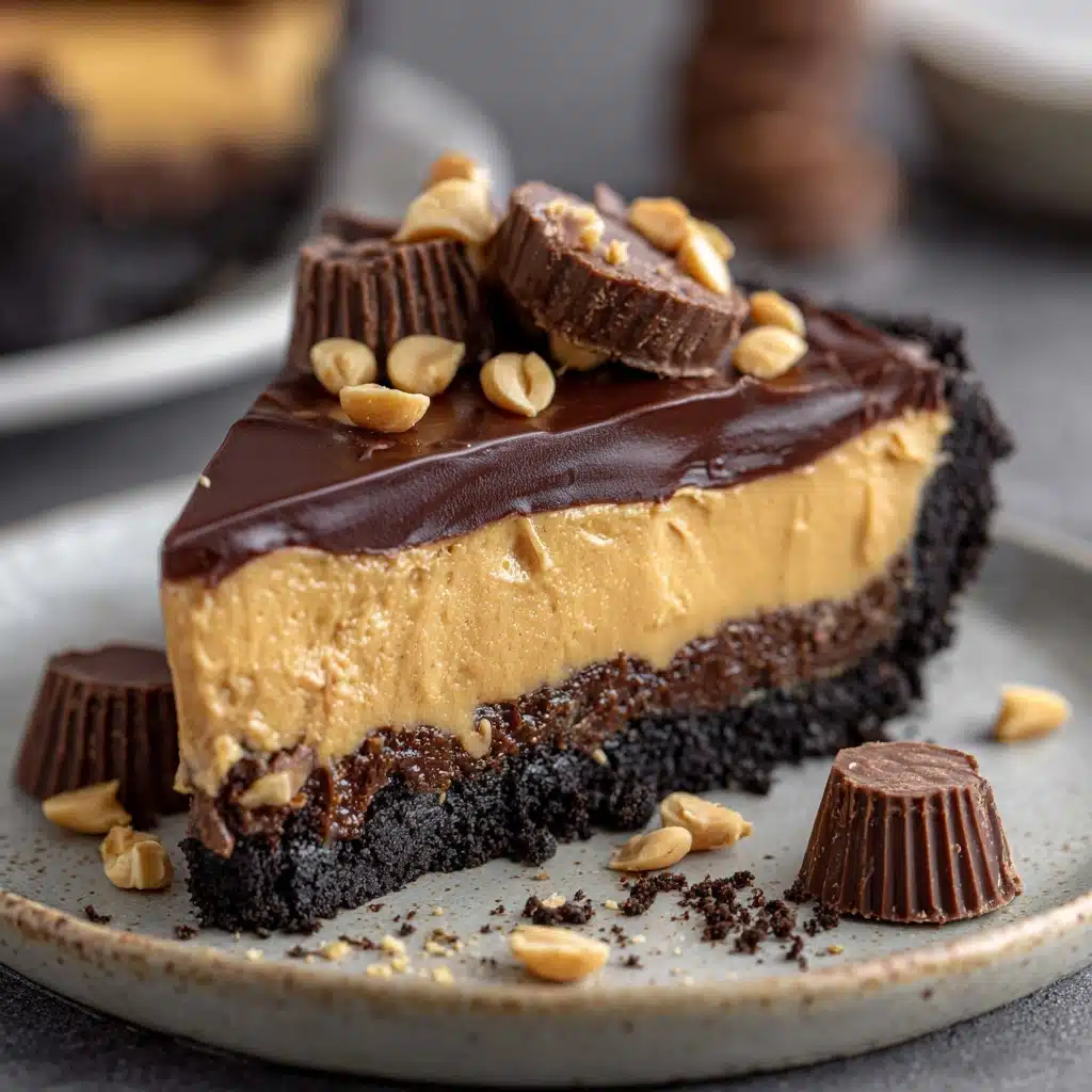Peanut Butter Cup Chocolate Pie Recipe - Recipe Image