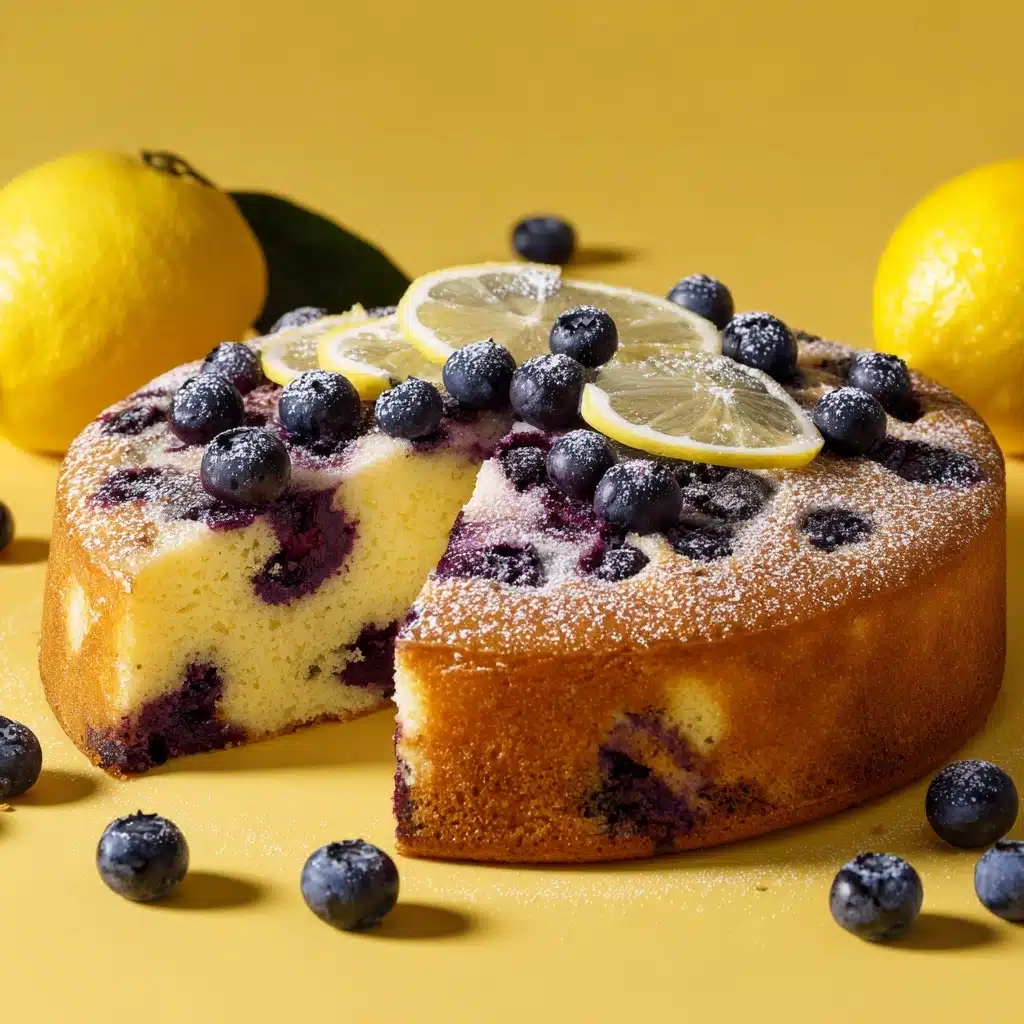 Easy Vegan Lemon Blueberry Cake Recipe - Recipe Image