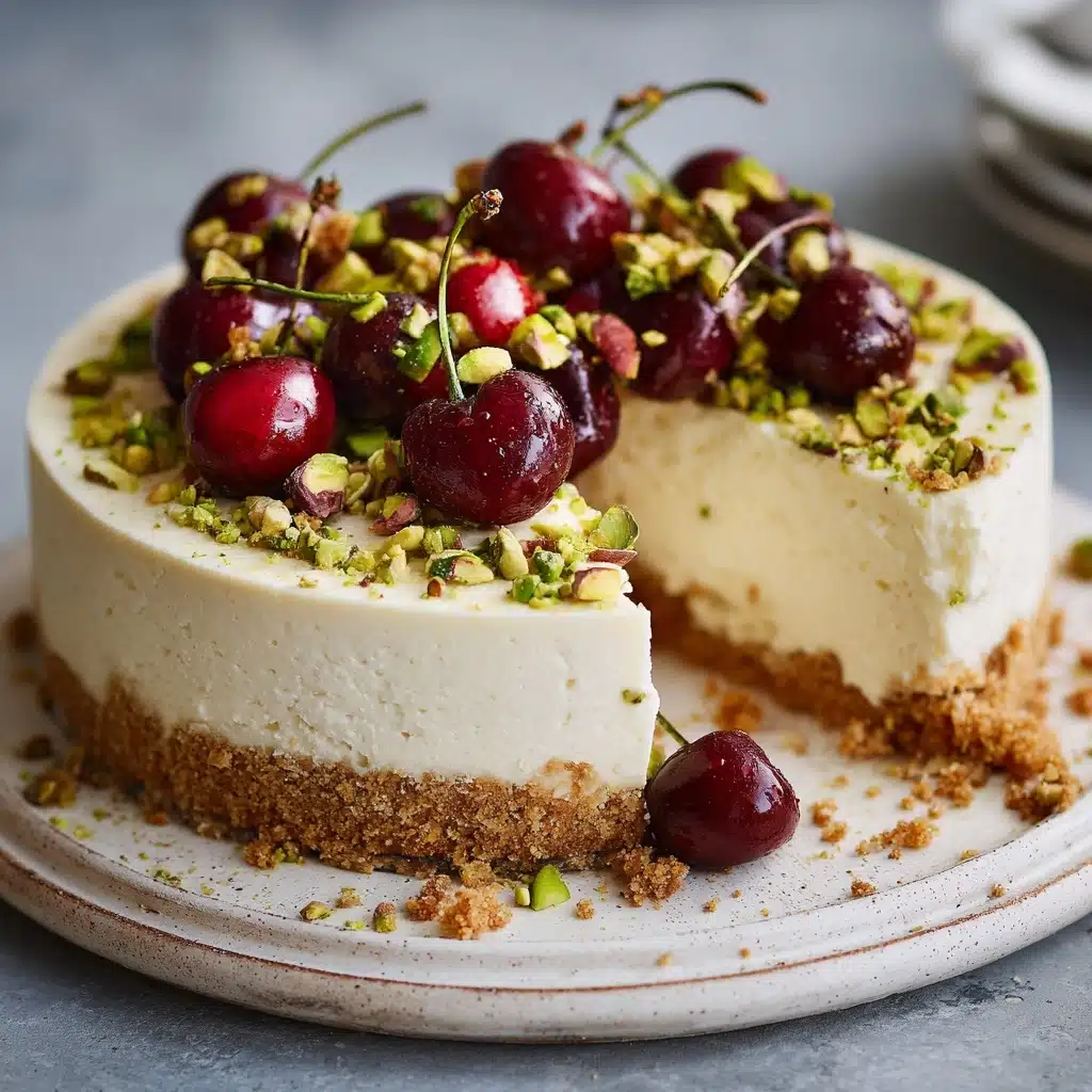 Lemon-Lime Cherry Pistachio Cheesecake Recipe - Recipe Image