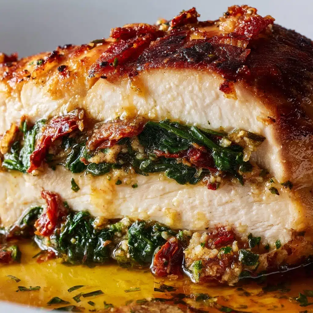 Sundried Tomato, Spinach, and Cheese Stuffed Chicken Recipe - Recipe Image