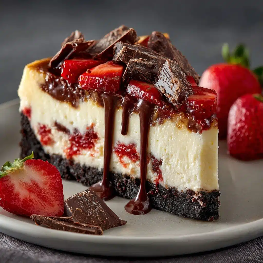 Chocolate Strawberry Cheesecake Recipe - Recipe Image