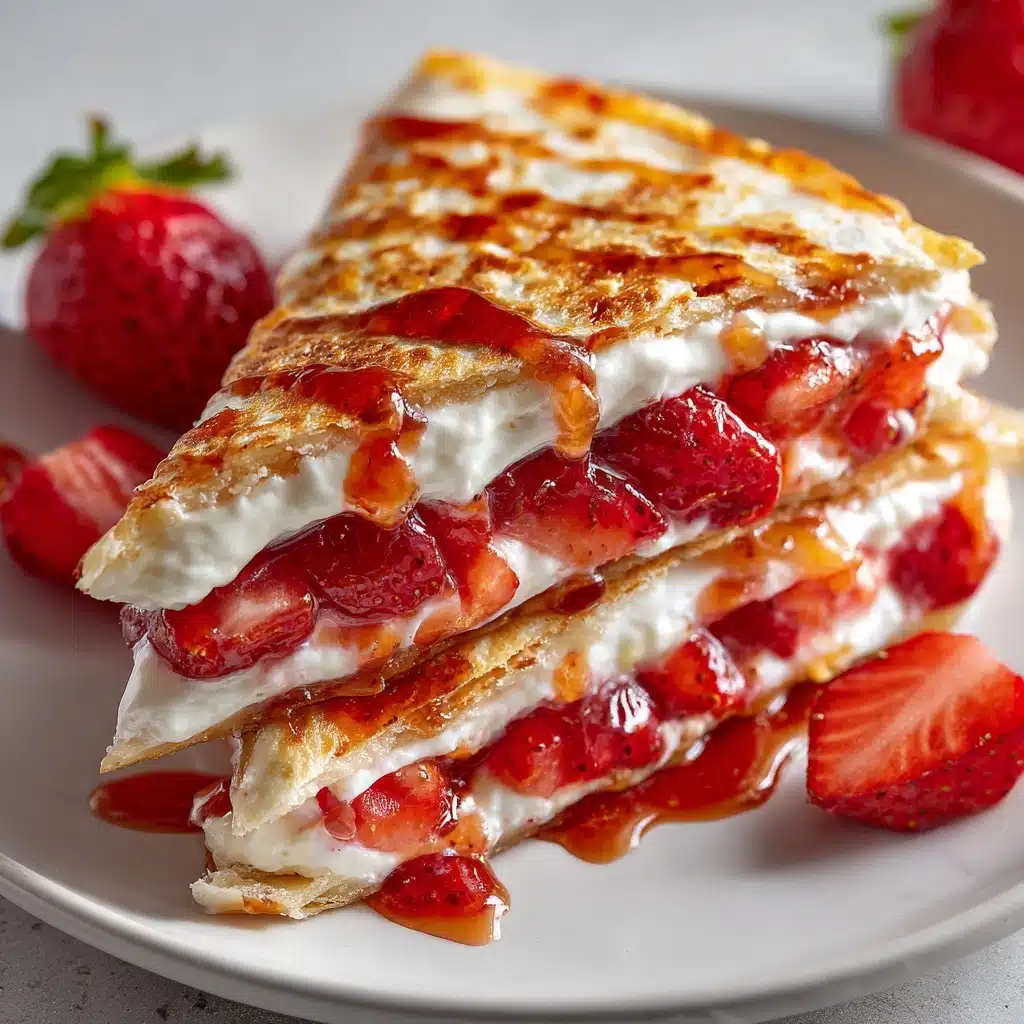 Decadent Strawberry Cheesecake Quesadillas Recipe - Recipe Image