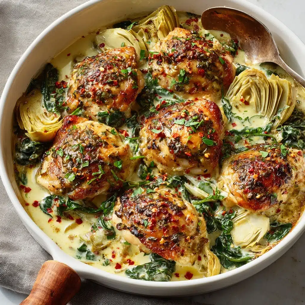 Healthy Spinach Artichoke Chicken Bake Recipe - Recipe Image