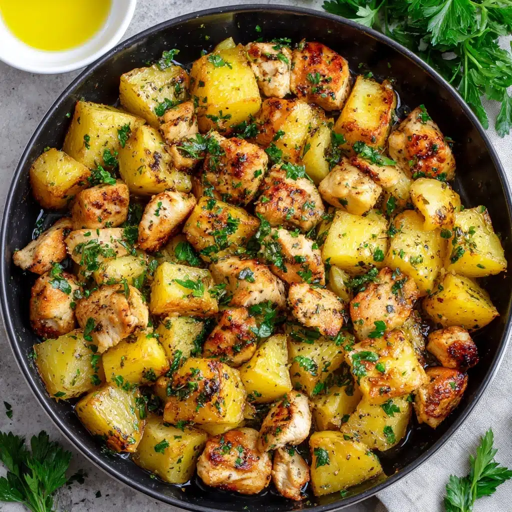 Garlic Butter Chicken and Potato Skillet Recipe - Recipe Image