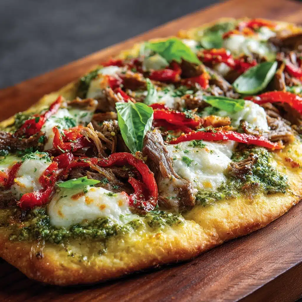 Chicken Pesto Flatbread Recipe - Recipe Image