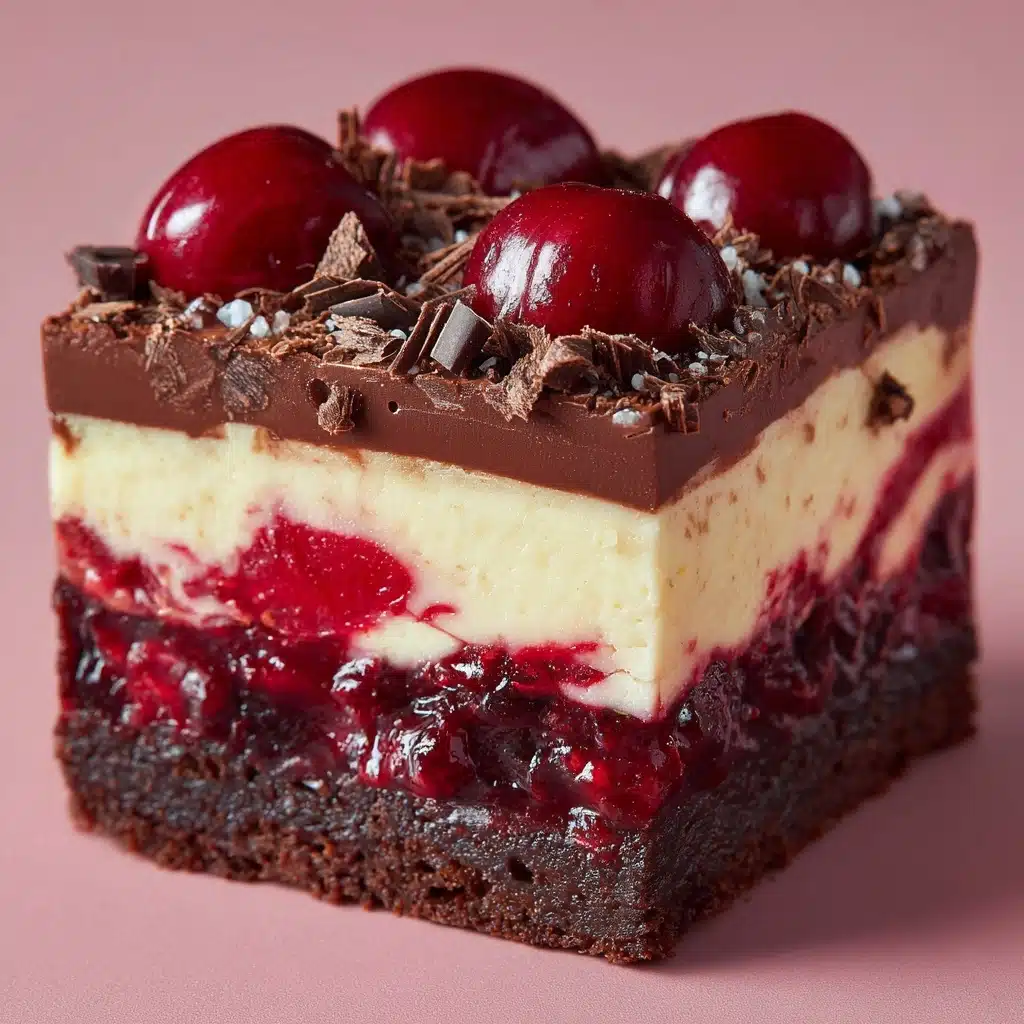 Chocolate Cherry Cheesecake Bars Recipe - Recipe Image