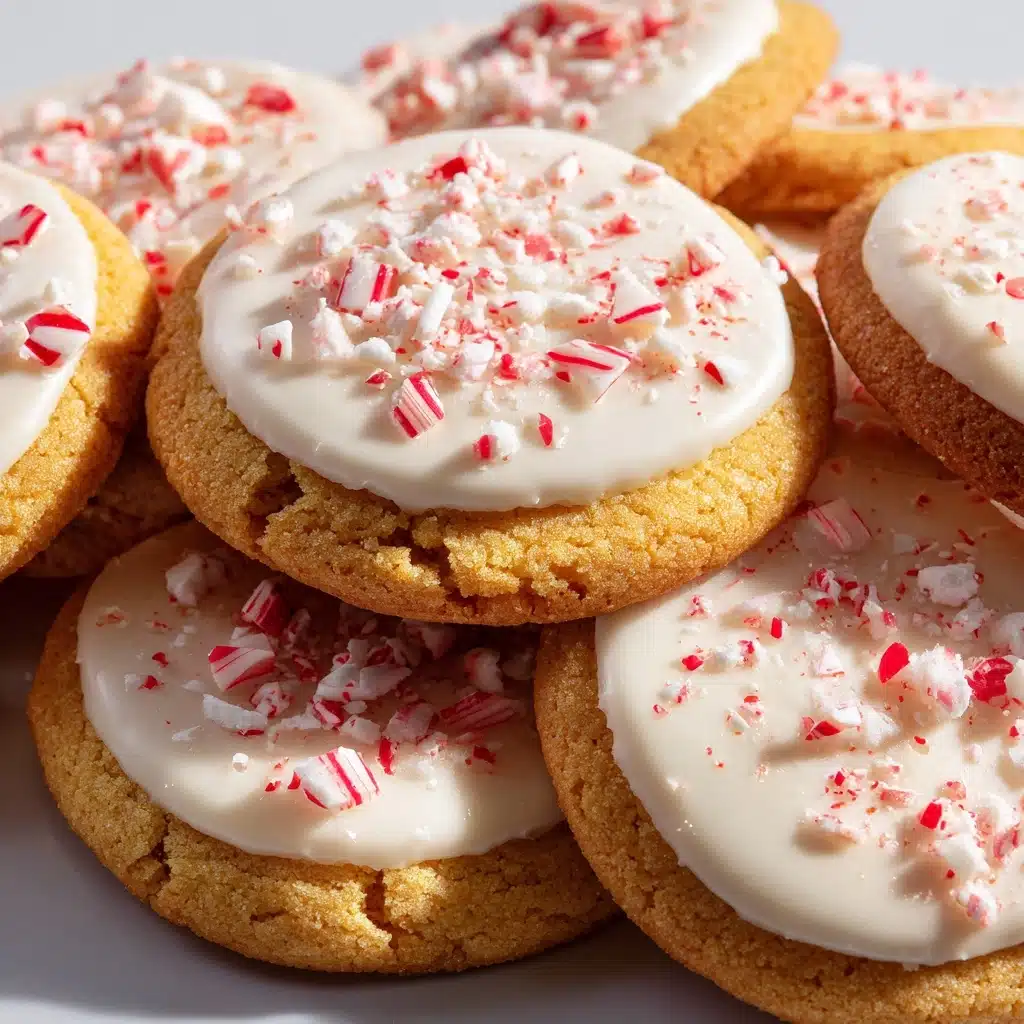 White Chocolate Dipped Peppermint Sugar Cookies Recipe