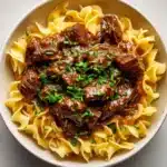 Crockpot Beef Tips & Noodles Recipe