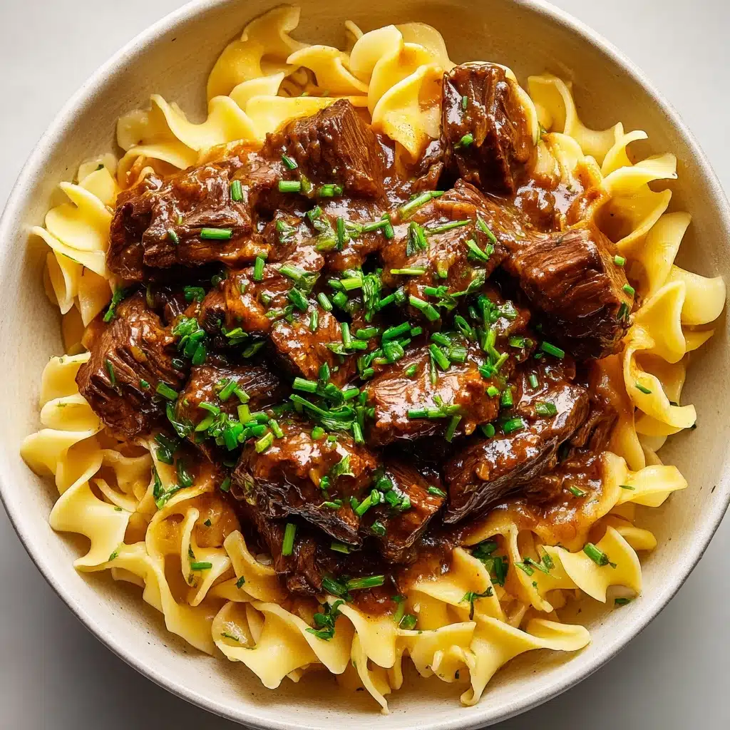 Crockpot Beef Tips & Noodles Recipe