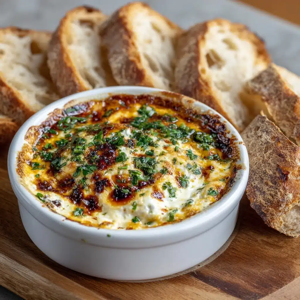 Baked Garlic Bread Dip Recipe