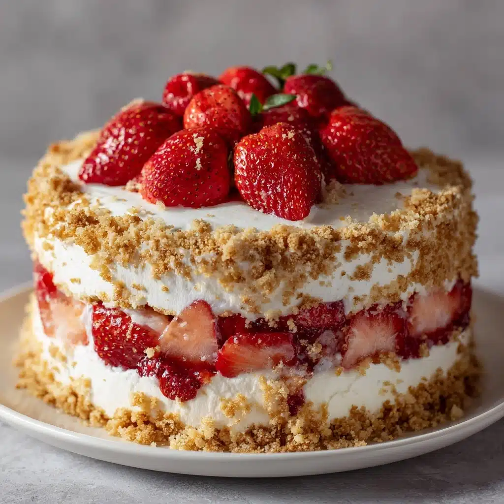 Strawberry Delight Crunch Cake Recipe - Recipe Image