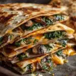Baked Spinach Mushroom Quesadillas Recipe