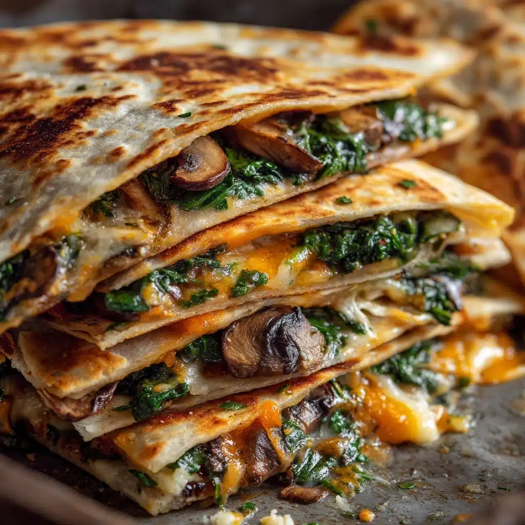 Baked Spinach Mushroom Quesadillas Recipe