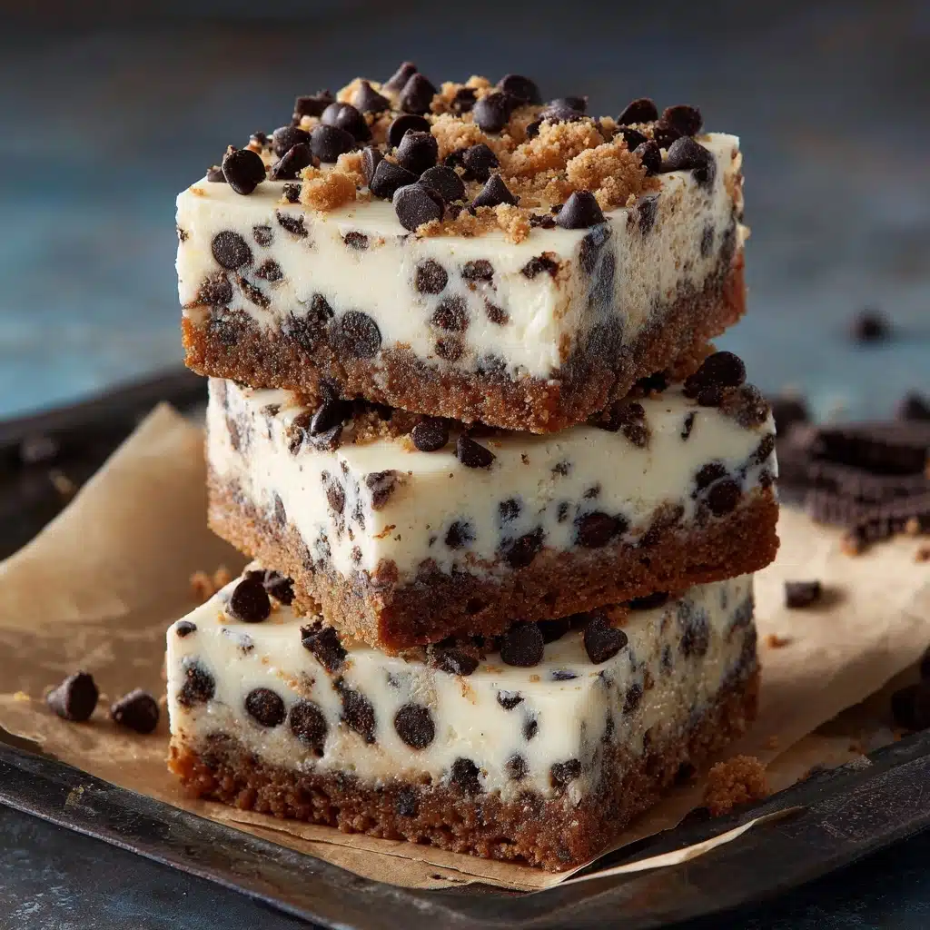 No-Bake Cookie Dough Cheesecake Bars Recipe - Recipe Image