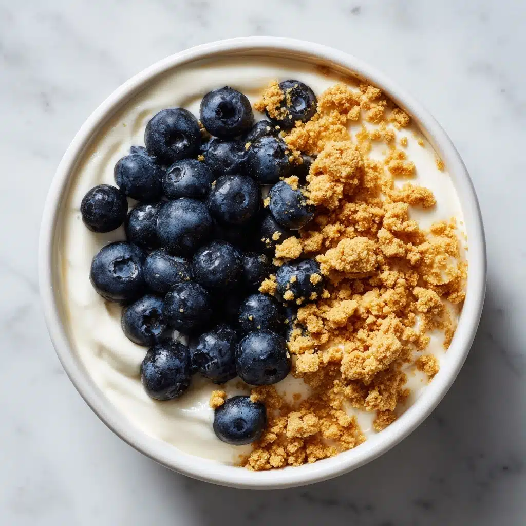 High-Protein Blueberry Cheesecake Bowl Recipe