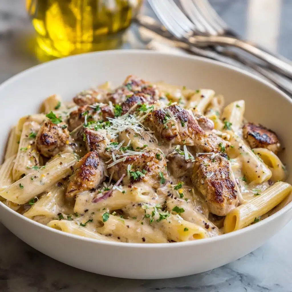 Creamy Garlic Chicken Pasta Recipe - Recipe Image