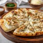 Roasted Garlic, Chicken & Herb White Pizza Recipe