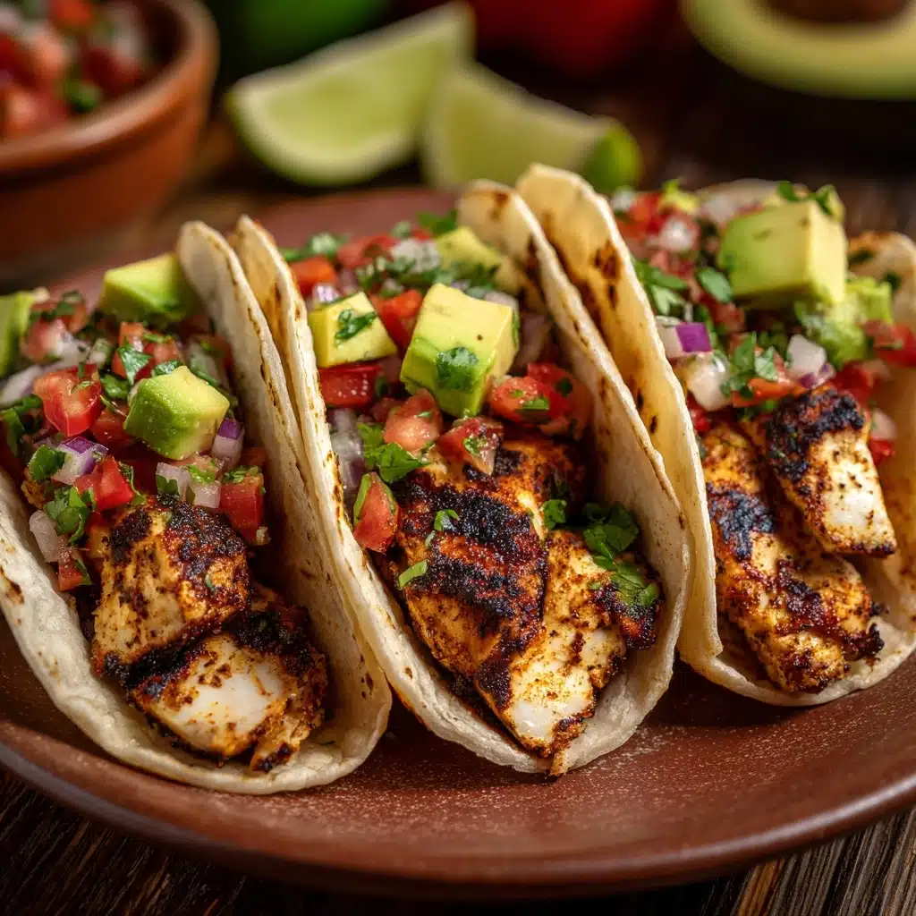 Grilled Chicken Tacos with Spiced Mayo and Avocado Salsa Recipe
