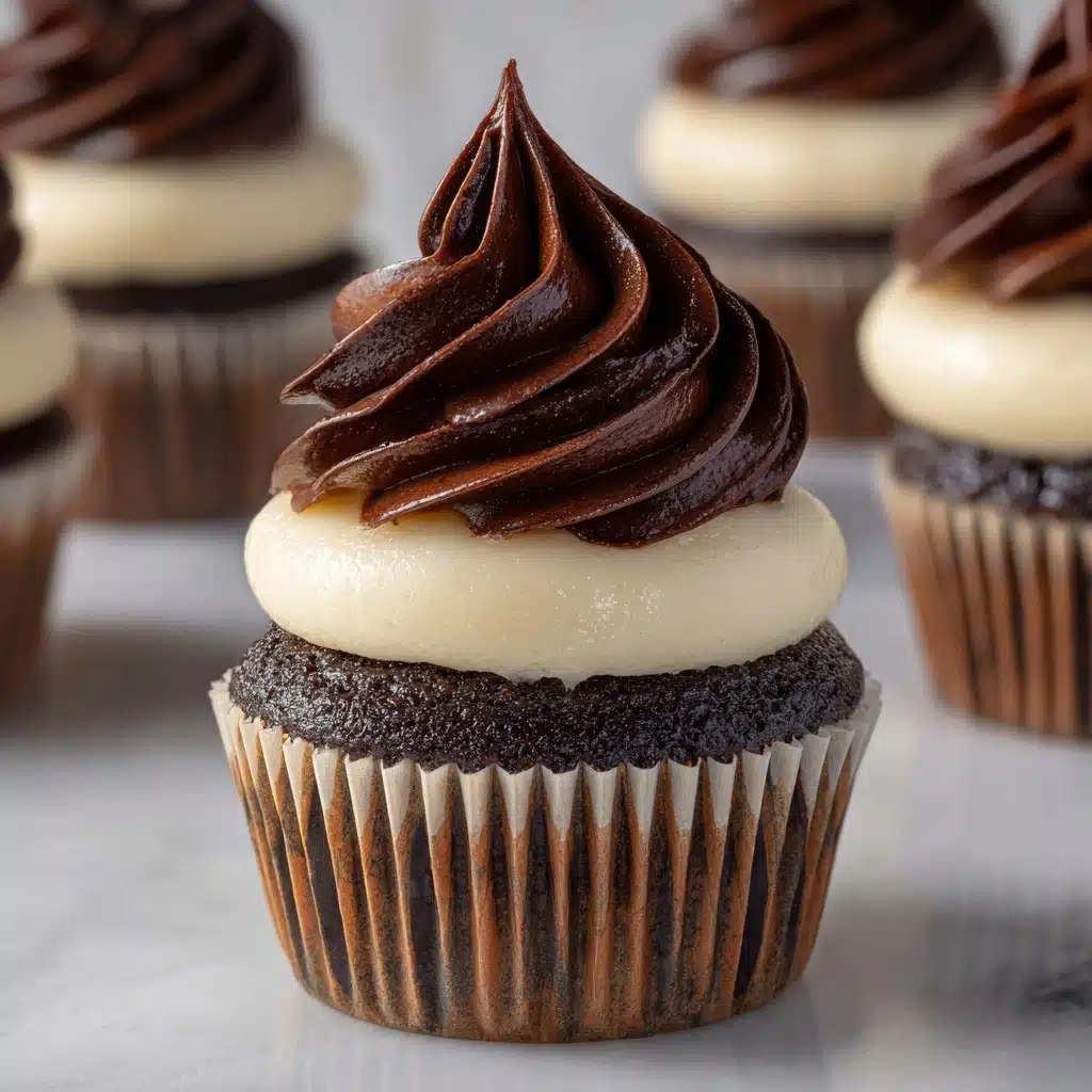 Chocolate Cheesecake Cupcakes with Whipped Ganache Frosting Recipe - Recipe Image