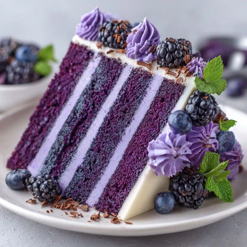 Purple Velvet Cake with White Chocolate Cream Cheese Frosting Recipe