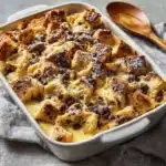 Chocolate Chip Bread Pudding with Cream Sauce Recipe