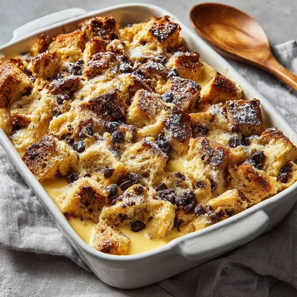 Chocolate Chip Bread Pudding with Cream Sauce Recipe