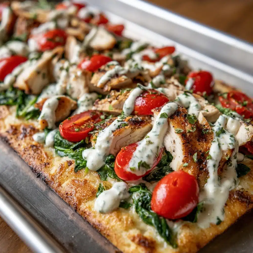 Tzatziki Chicken & Veggie Naan Pizza Recipe - Recipe Image