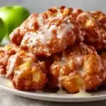 Soft Cinnamon Apple Fritters with Vanilla Glaze Recipe