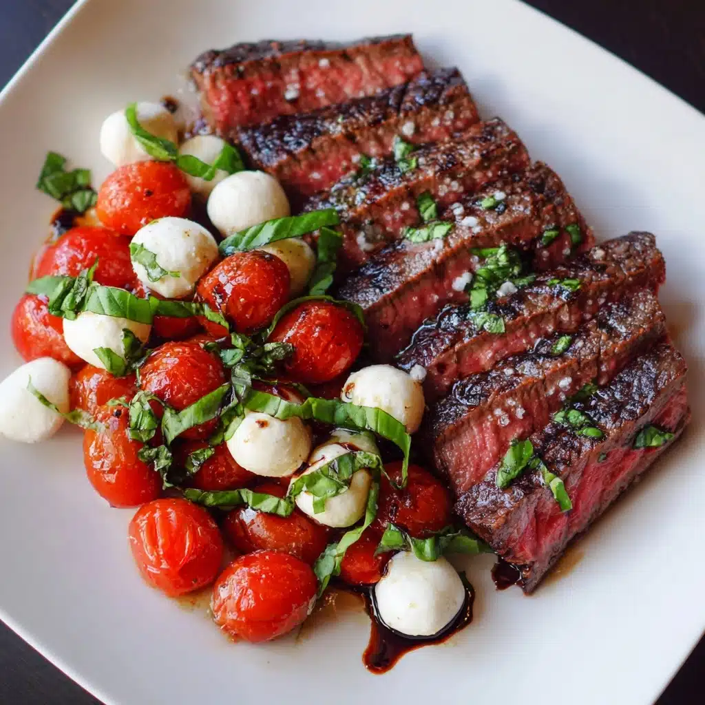 Balsamic Caprese Grilled Flank Steak Recipe