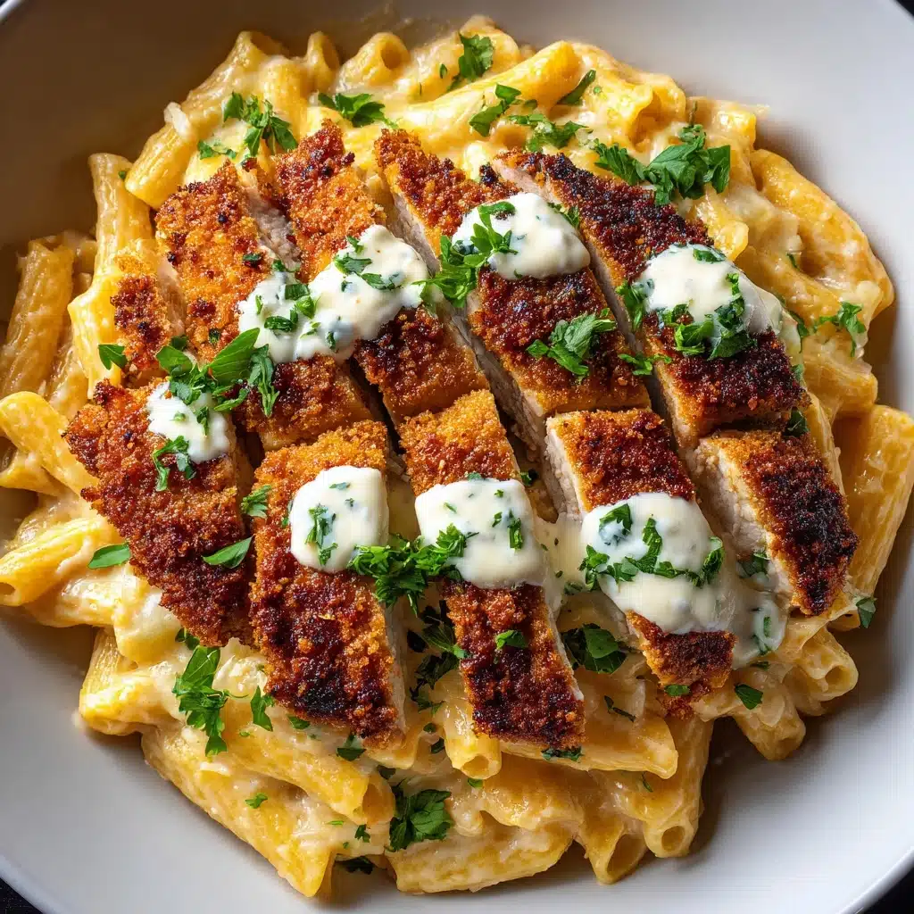 Crispy Chicken with Creamy Pasta Recipe - Recipe Image