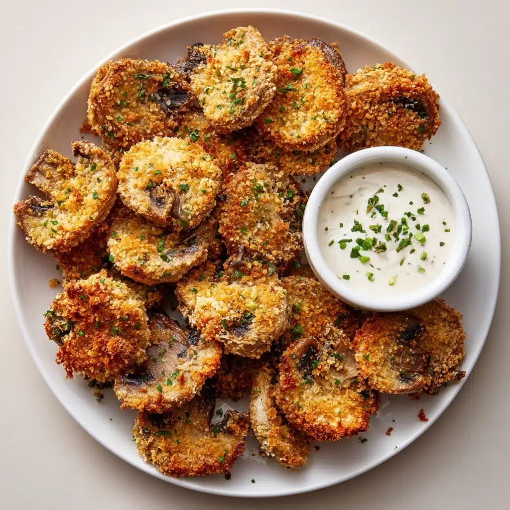 Crispy Fried Mushrooms with Cool Ranch Dip Recipe