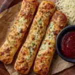 Cheesy Garlic Breadsticks with Marinara Dip Recipe