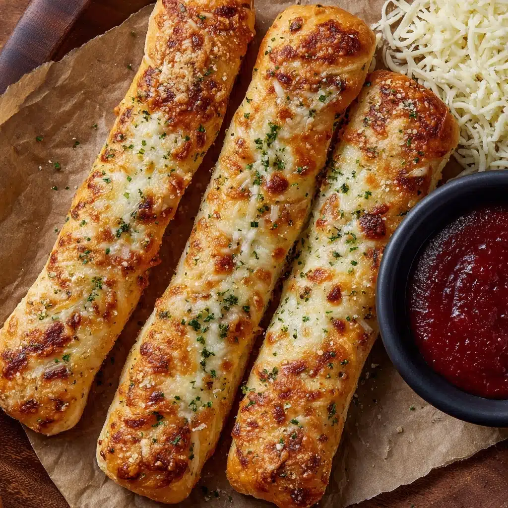 Cheesy Garlic Breadsticks with Marinara Dip Recipe