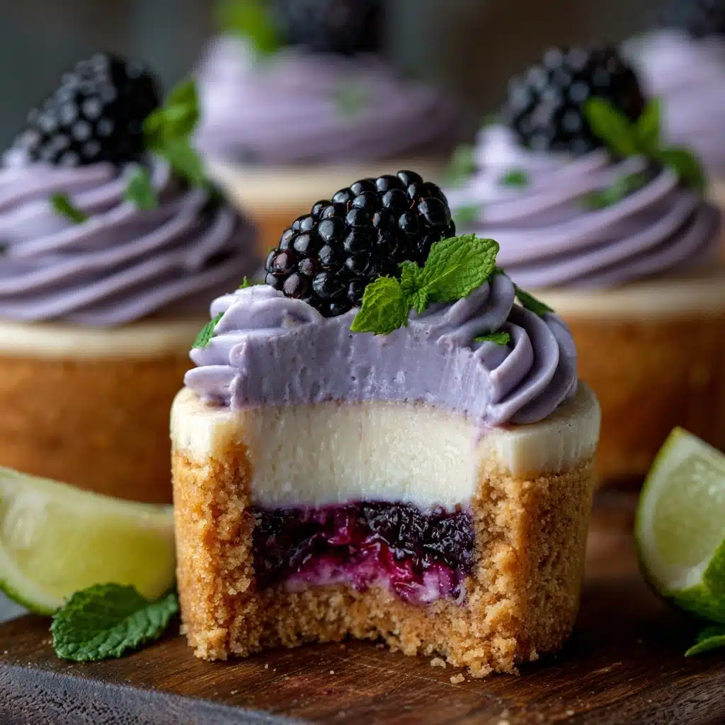 Decadent Blackberry Lime Cheesecake Cupcakes Recipe - Recipe Image