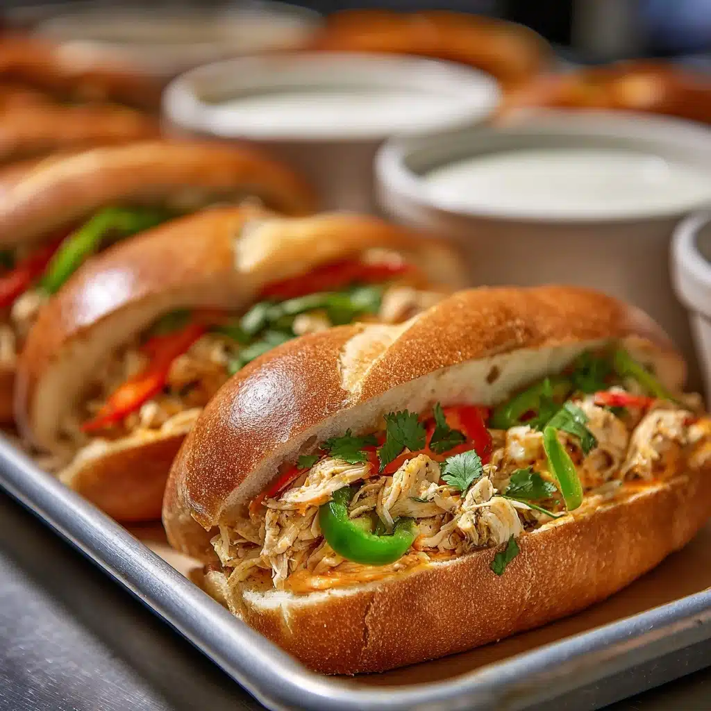 Slow Cooker Chicken Philly Sandwiches Recipe