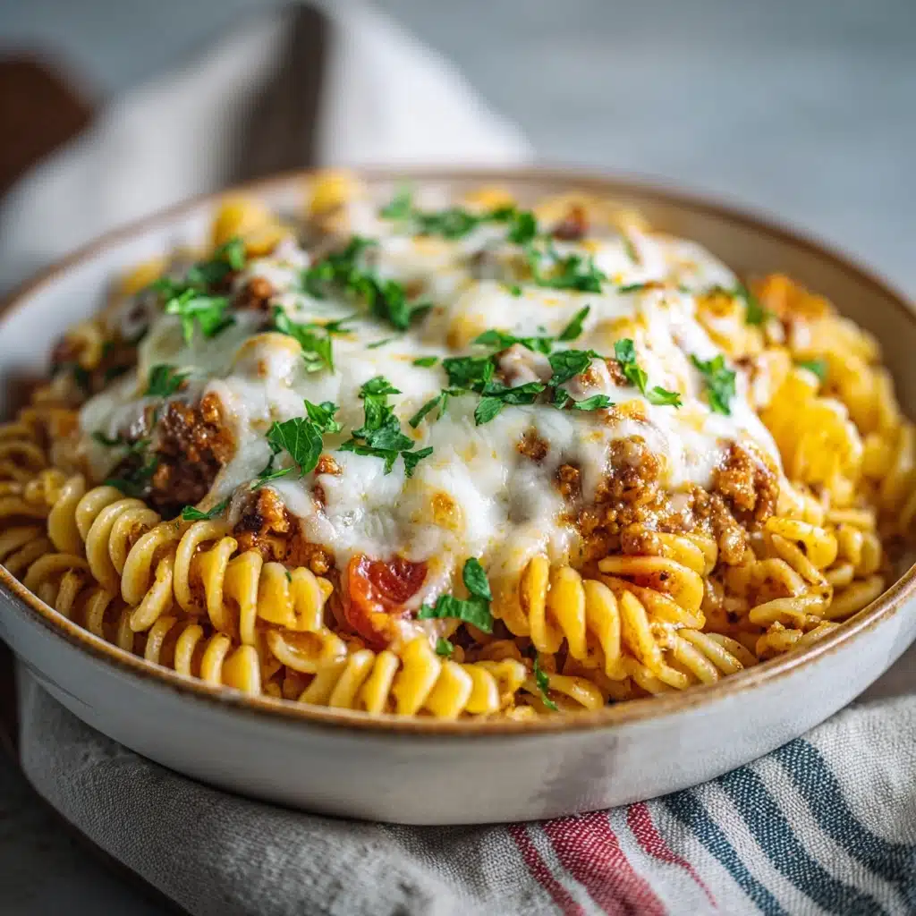 Loaded Cheeseburger Alfredo Pasta Recipe - Recipe Image