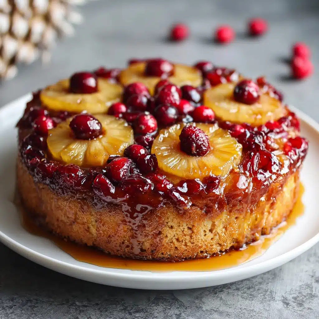 Cranberry Pineapple Upside-Down Cake Recipe - Recipe Image