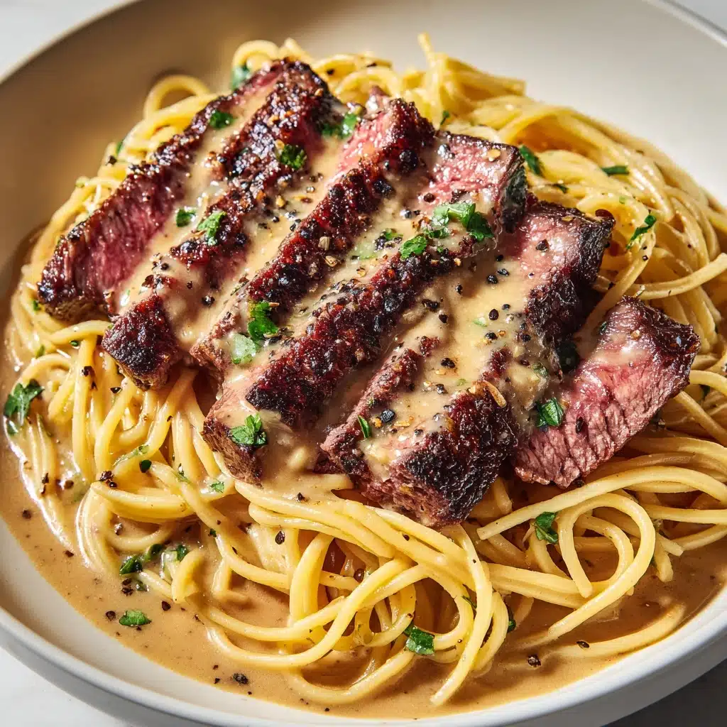Garlic Butter Steak Lightning Noodles Recipe - Recipe Image