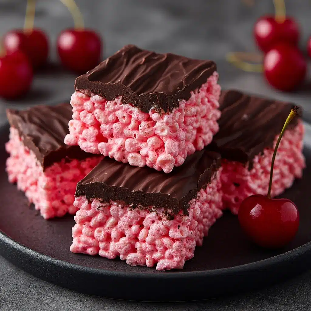 Chocolate Covered Cherry Rice Krispies Treats Recipe - Recipe Image