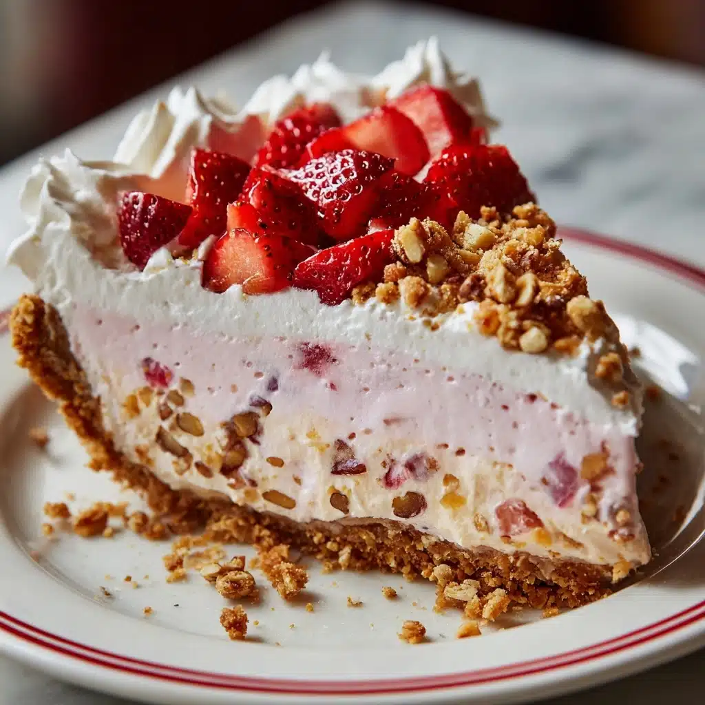 No-Bake Strawberry Crunch Cheesecake Recipe - Recipe Image