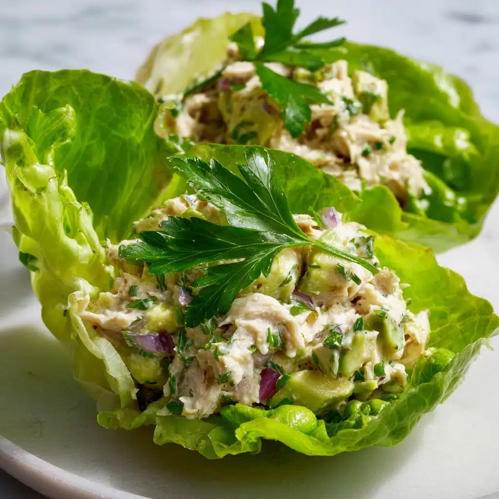 Avocado Chicken Salad Lettuce Wraps Recipe