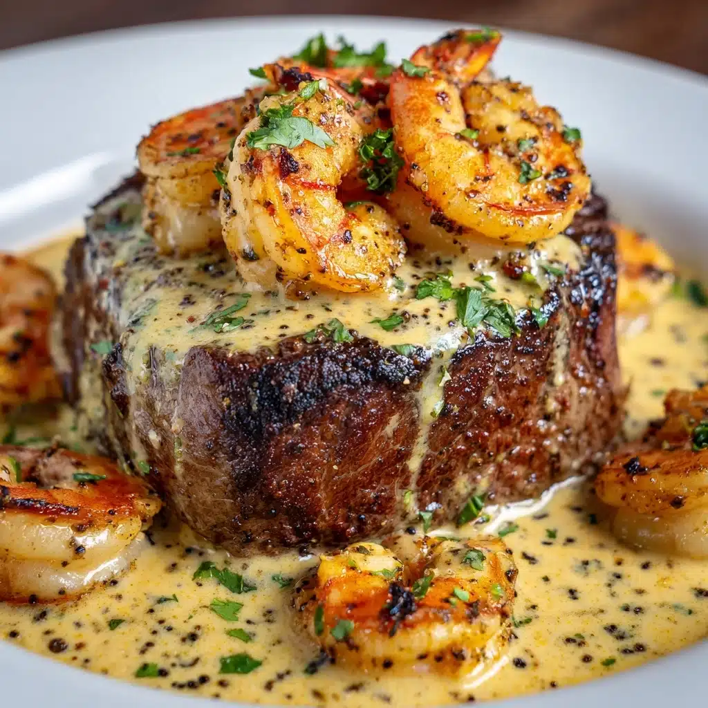 Filet Mignon with Shrimp and Lobster Cream Sauce Recipe