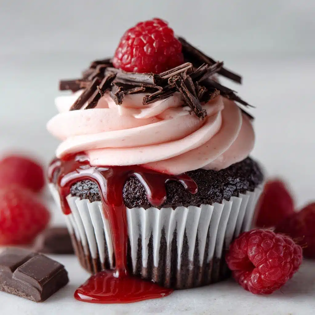 Raspberry Chocolate Lava Cupcakes Recipe - Recipe Image