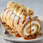 Caramel Banana Cake Roll Recipe