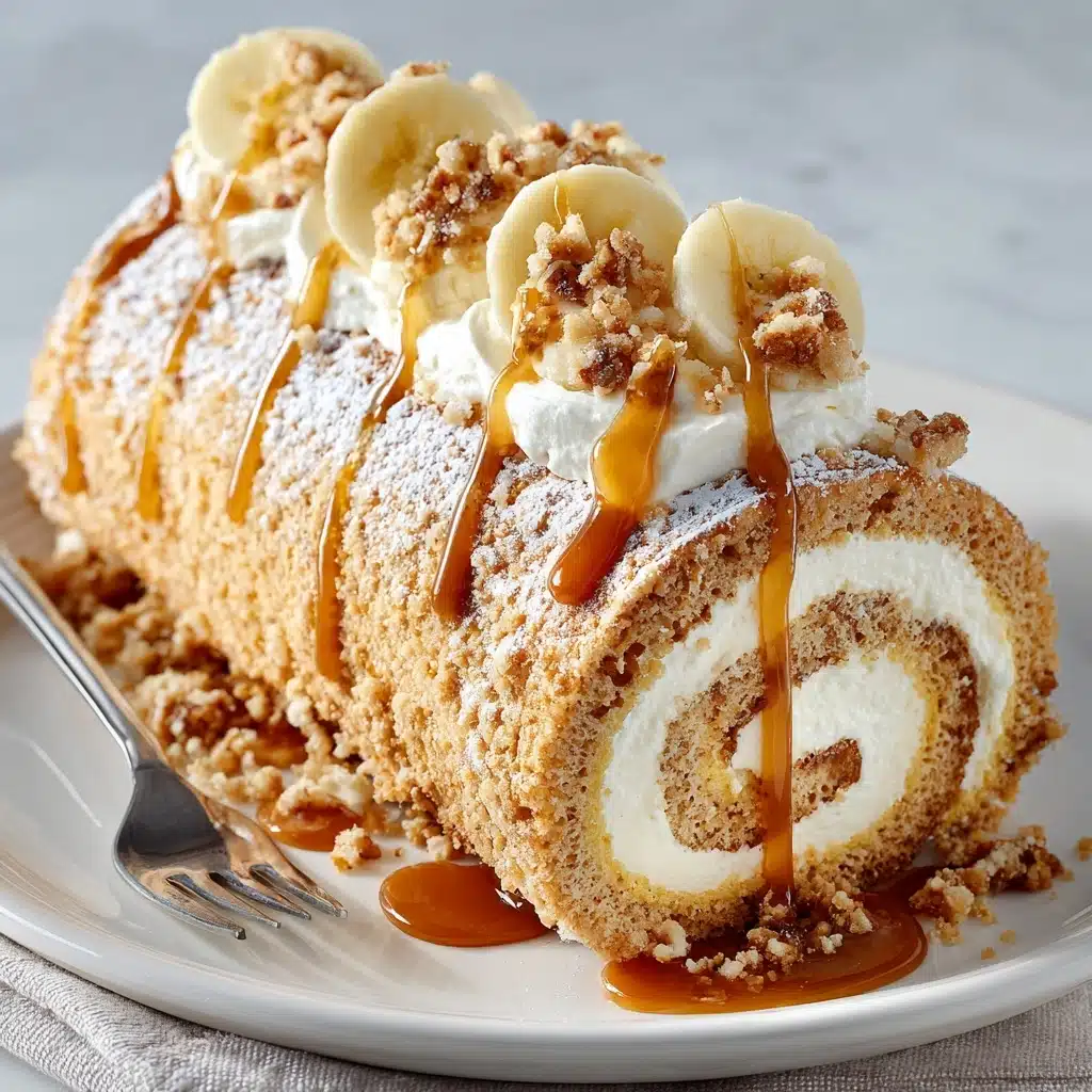 Caramel Banana Cake Roll Recipe