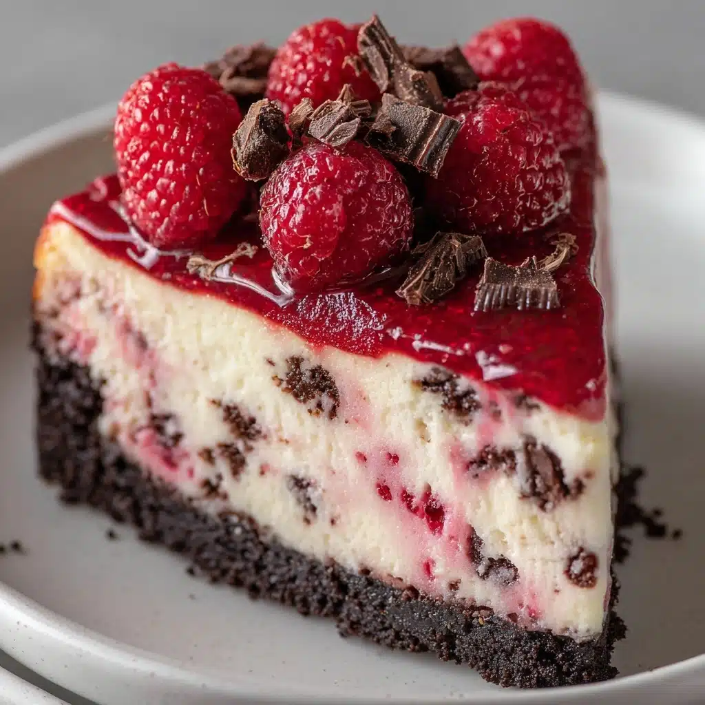 Dark Chocolate Raspberry Cheesecake Recipe - Recipe Image
