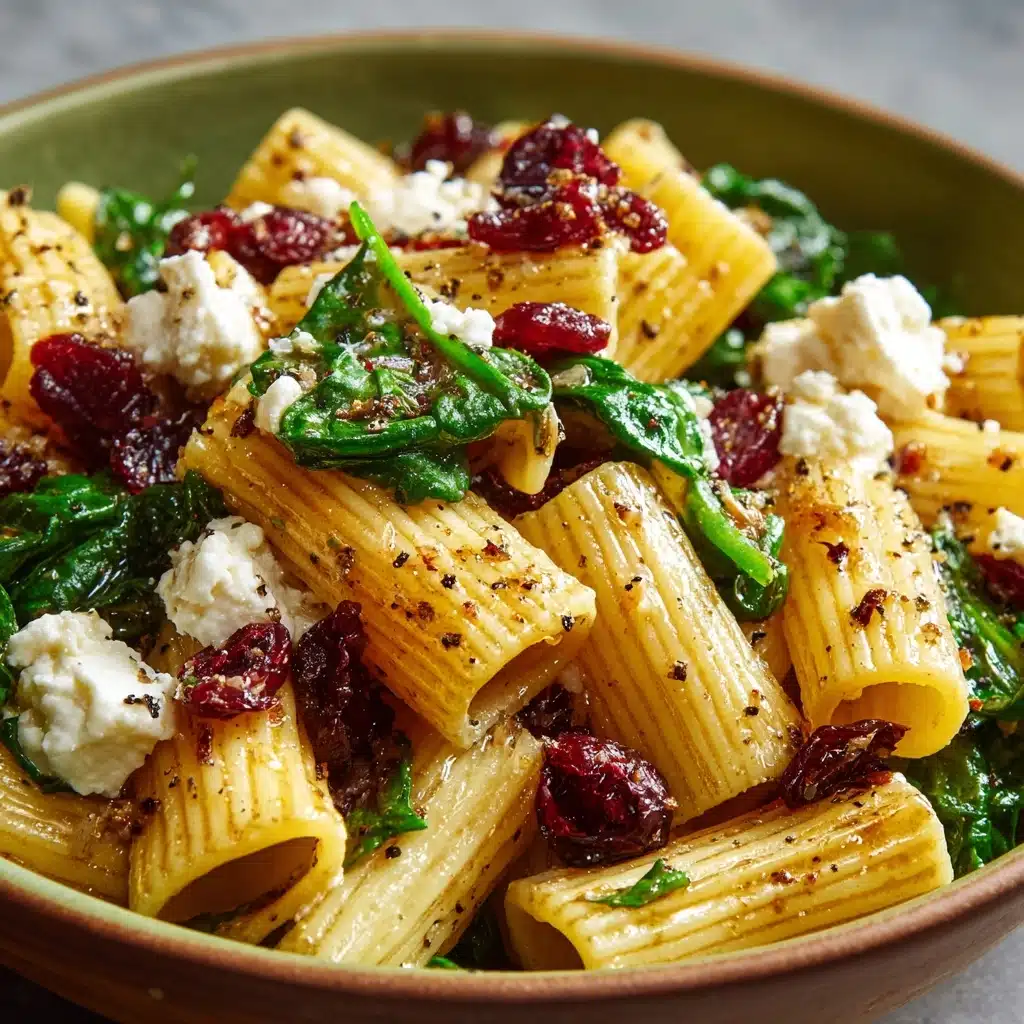 Feta & Cranberry Rigatoni Salad with Lemon Vinaigrette Recipe - Recipe Image
