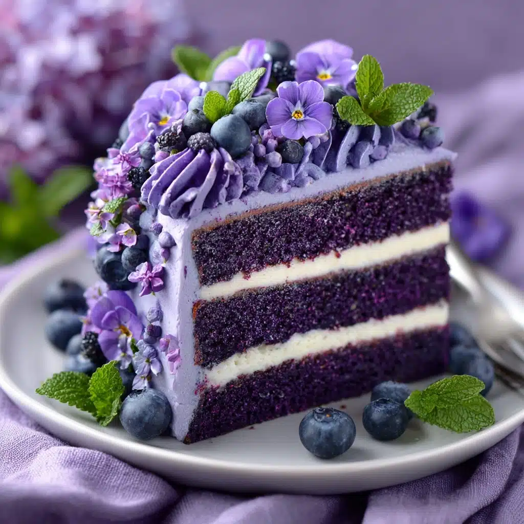 Purple Velvet Cake with Cream Cheese Frosting Recipe - Recipe Image