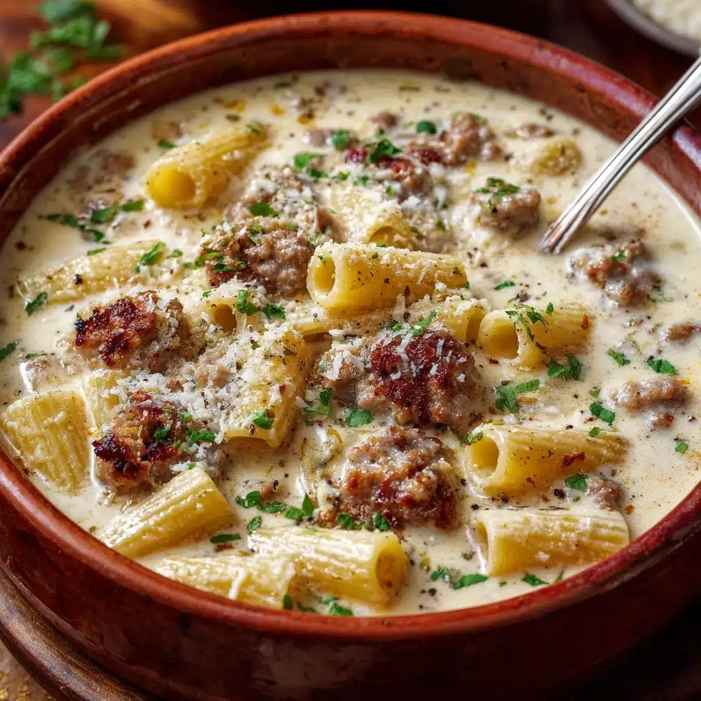 Creamy Parmesan Italian Sausage Ditalini Soup Recipe