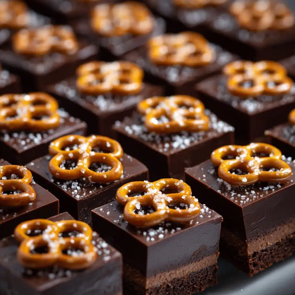 Chocolate Caramel Peanut Butter Pretzel Bars Recipe - Recipe Image